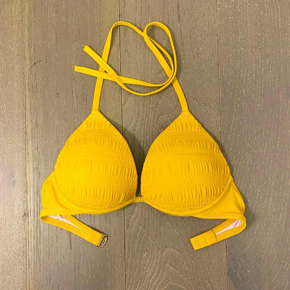 Shade & Shore Yellow Bikini Top